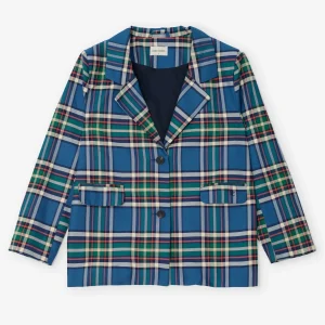 AW26 Tartan flannel cotton blazer