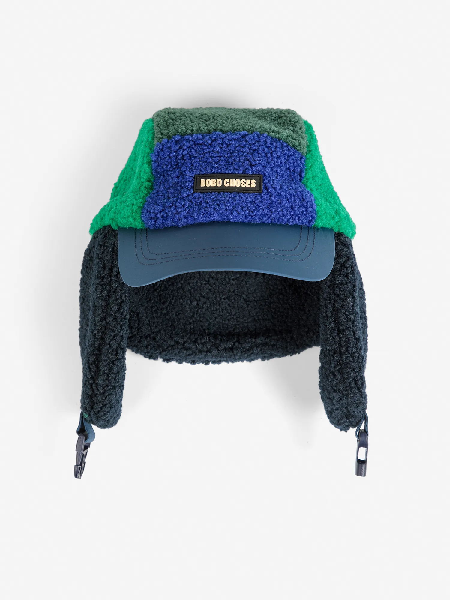 AW26 Bobo Choses color block sheepskin chapka — SKU SB-FE6FC5-C5861F208DB3D2