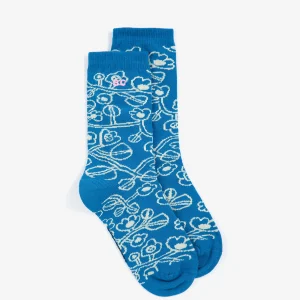 AW26 Sketchy Flowers all over long socks