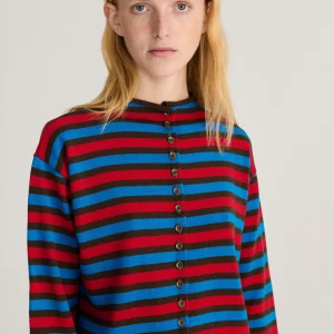 AW26 Striped cotton cardigan