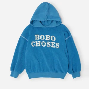 AW26 Bobo Choses Embossed blue hoodie