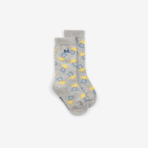 AW26 Pixel Abduction all over long socks