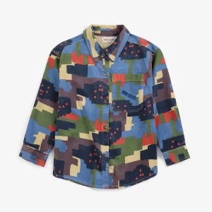 AW26 Paint Forest all over corduroy shirt