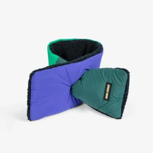 AW26 Color Block sheepskin neck warmer