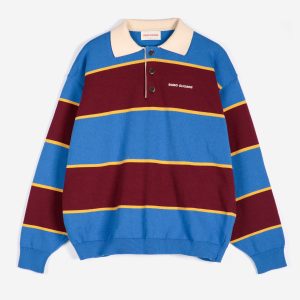 AW26 Striped cotton polo jumper