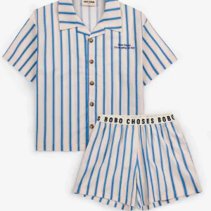 CONL Blue Stripes loungewear woven set