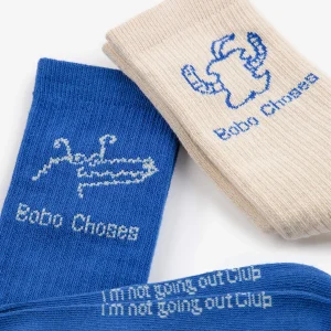 CONL Happy Worm & Reading crocodile long socks pack
