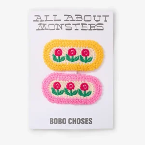 AW26 Stamp Bloom knit hairclips