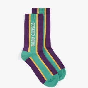 AW26 Bobo Choses embossed extralong socks — SKU SB-FE6FC5-97AD4375EC4D53