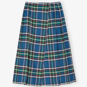 AW26 Tartan flannel pleated skirt