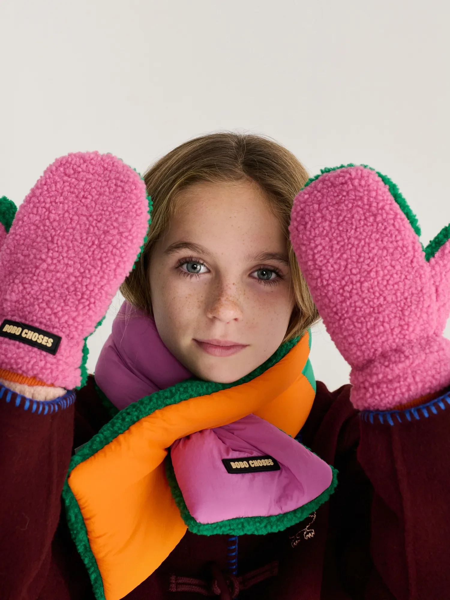 AW26 Color Block sheepskin mittens — SKU SB-FE6FC5-D1FA7CF3BEACB5 - Image 3