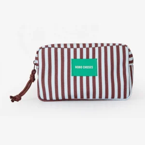AW26 Striped canvas pouch