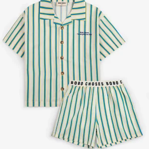CONL Yellow Stripes loungewear woven set