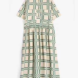 AW26 Squares all over poplin midi dress