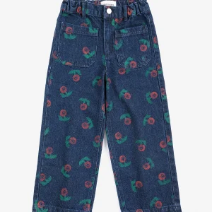 AW26 Stamp Bloom all over denim pants
