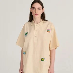 AW26 Bobo Labelled oversize poplin polo shirt