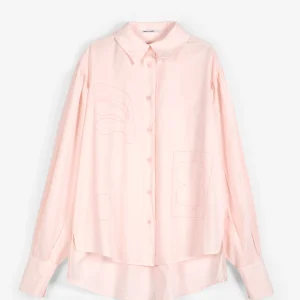 AW26 Plant Seal embroidery poplin shirt