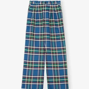 AW26 Tartan flannel pleated pants