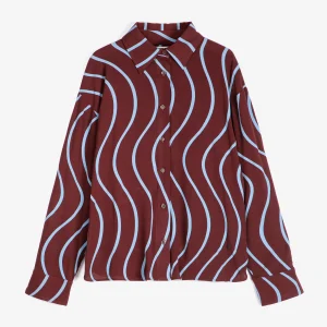 AW26 Psicodelic Stripes all over fluid shirt
