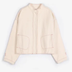 AW26 Vibrant Flower ecru twill jacket