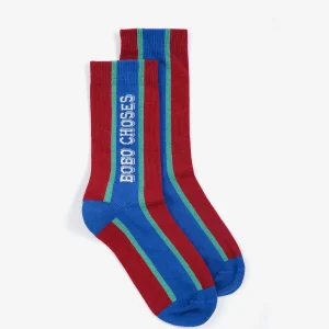 AW26 Bobo Choses embossed extralong socks — SKU SB-FE6FC5-BC5F18DD6F64AE