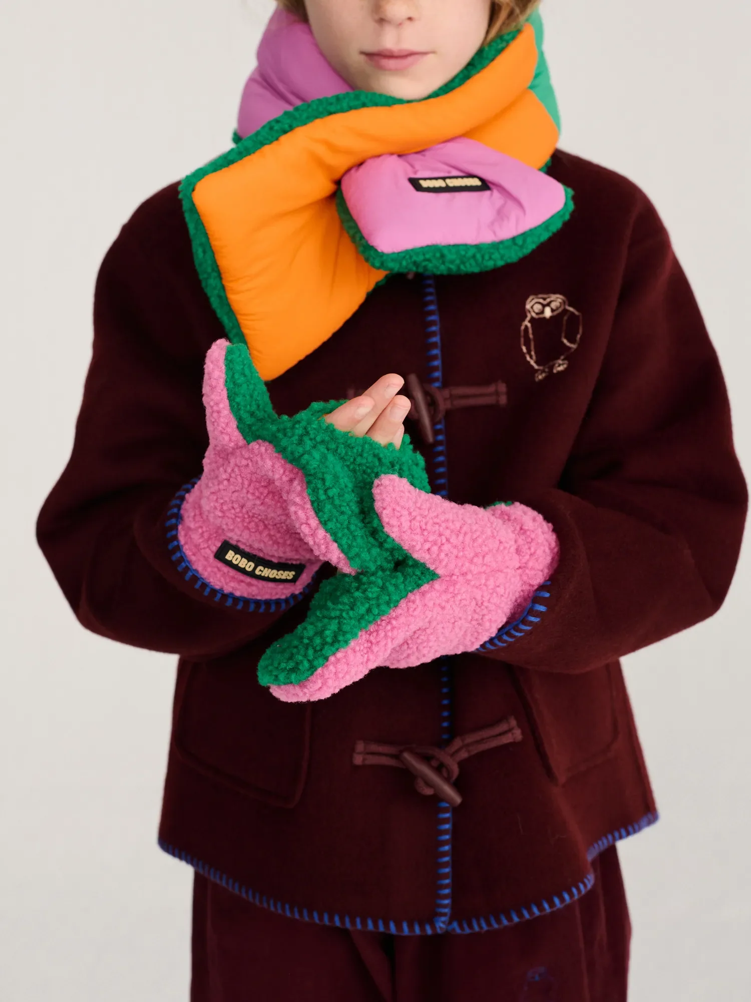 AW26 Color Block sheepskin mittens — SKU SB-FE6FC5-D1FA7CF3BEACB5 - Image 4
