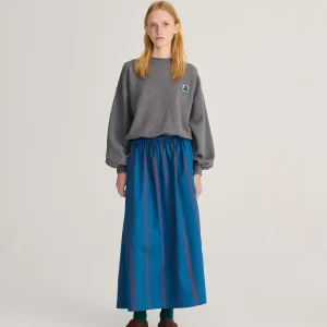 AW26 Triple Stripes all over evasé skirt