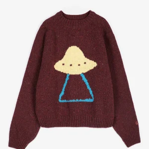AW26 Pixel Abduction jacquard wool blend jumper