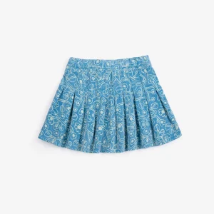 AW26 Sketchy Flowers all over corduroy skirt