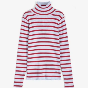 AW26 Striped turtleneck wool-cotton jumper