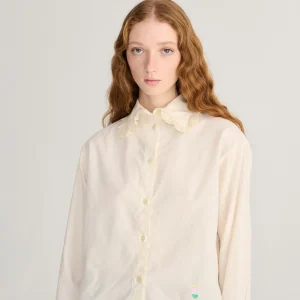 AW26 Lace ending poplin shirt