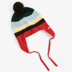 AW26 Striped knitted beanie
