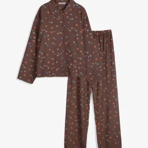 AW26 Blossom all over fluid flannel sleepwear set