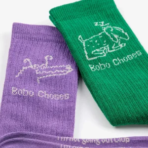 CONL Lady Dog & Reading Crocodile long socks pack