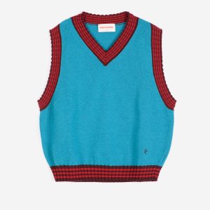 AW26 Striped knitted wool blend vest
