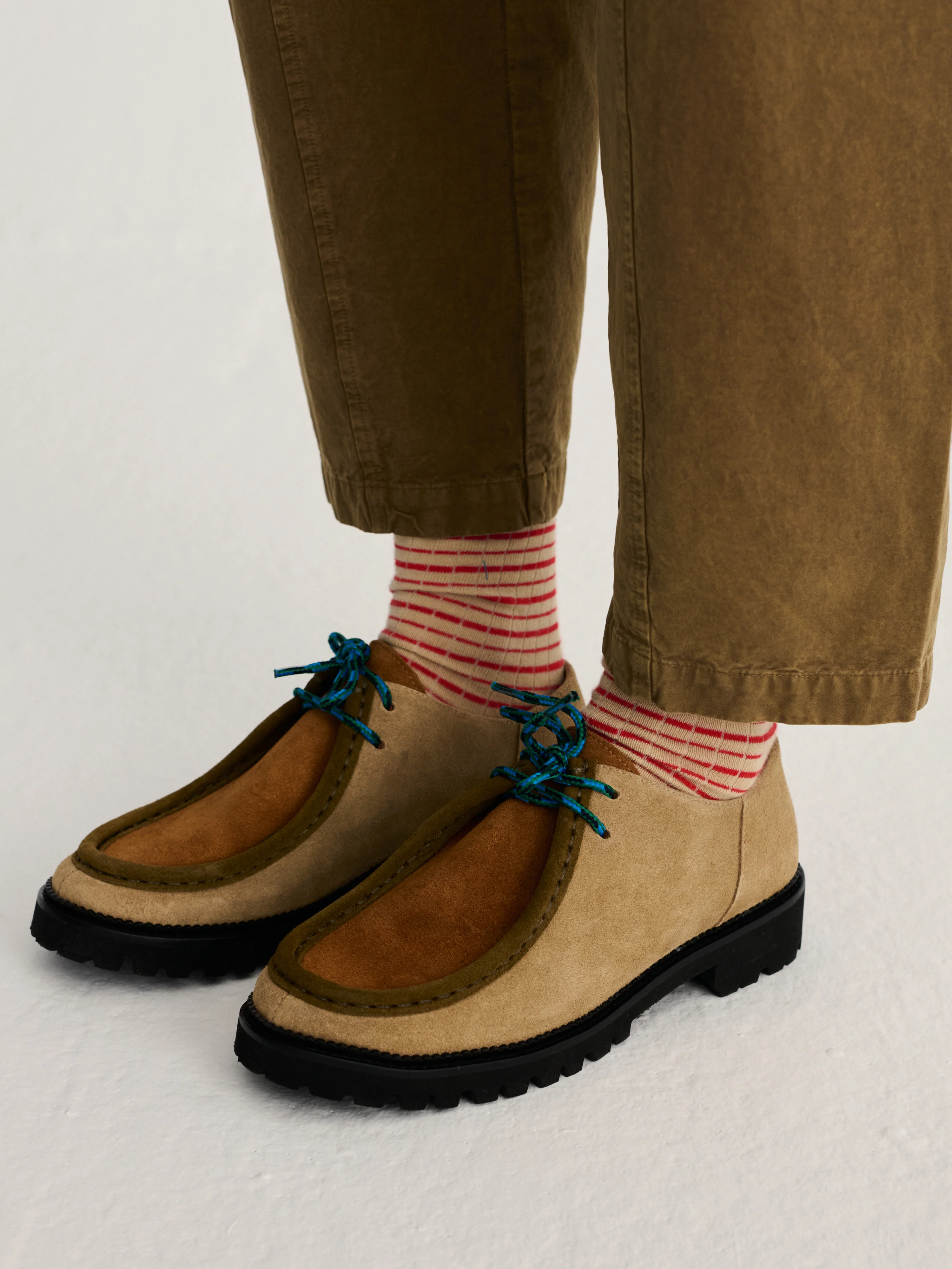 AW26 Color block suede wallabee shoes - Image 2