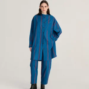 AW26 Triple Stripes all over poplin shirt dress