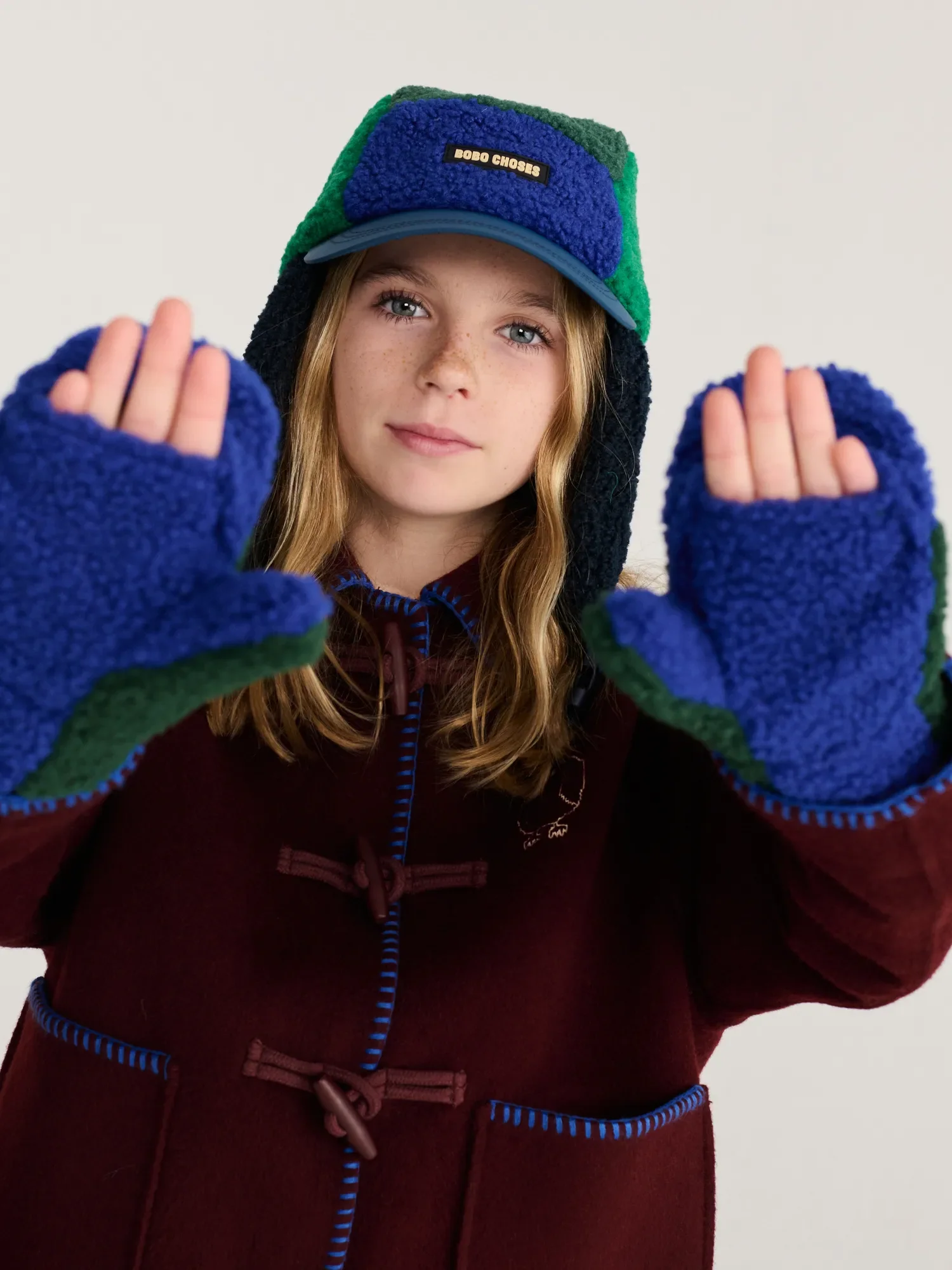 AW26 Color Block sheepskin mittens — SKU SB-FE6FC5-E28C6E3E65F899 - Image 3